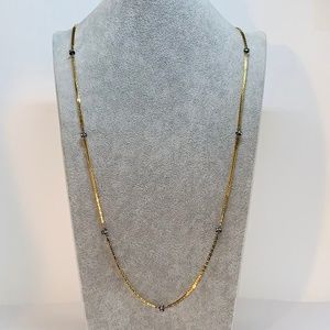 Long Vintage Les Bernard Chainlink Rondelle Necklace